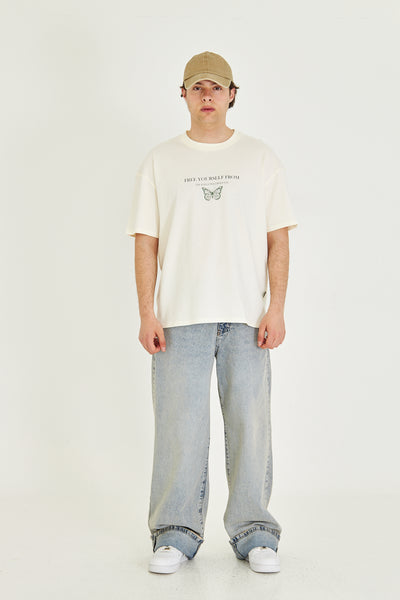 Back-Front Design Oversize T-Shirt 