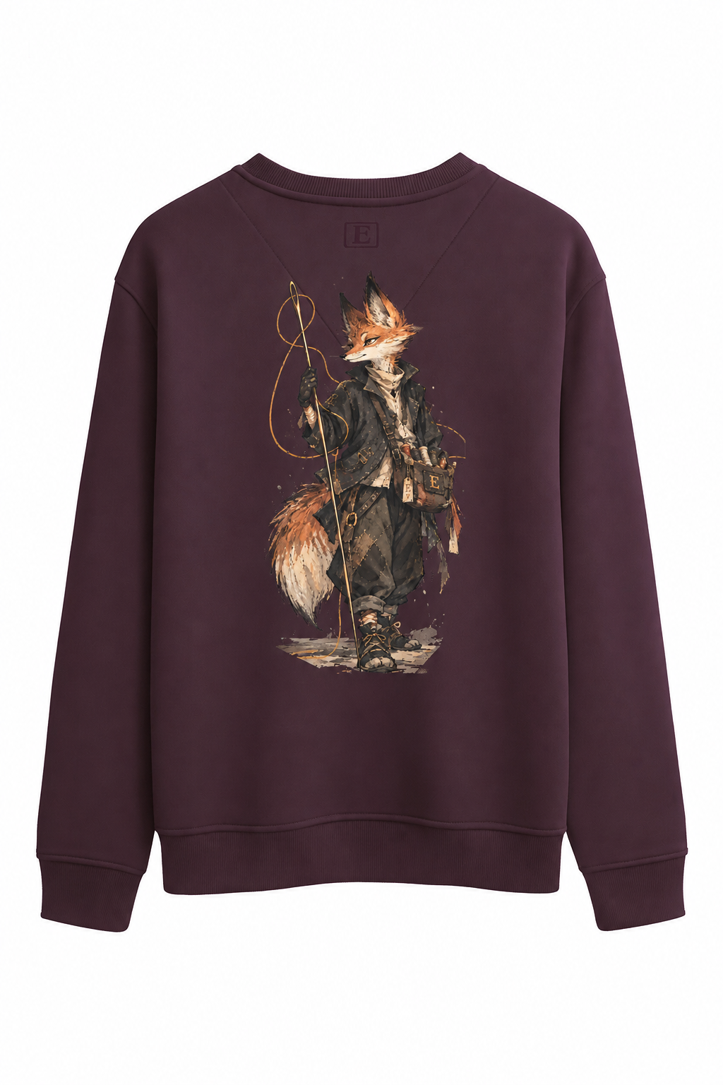 Gezgin Tilki Baskılı Unisex Sweatshirt