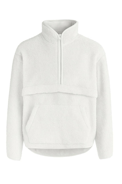 Kadın Peluş Fermuarlı Sweatshirt