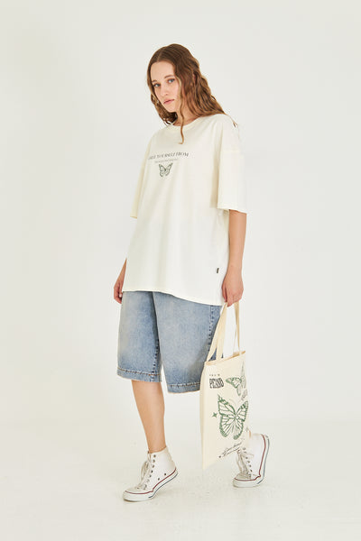 Back-Front Design Oversize T-Shirt 