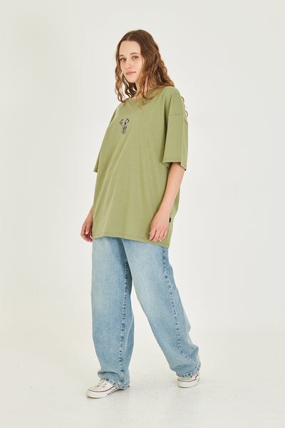 Minimal Tasarım Oversize T-Shirt