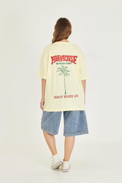 Sırt-Ön Tasarım Oversize Tişört