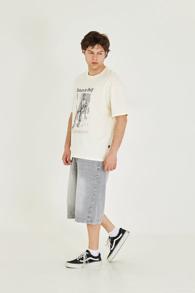 Kara Kalem Tasarım Oversize Tişört