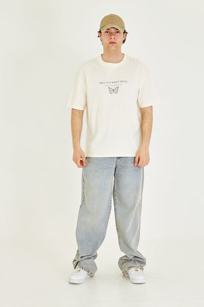 Back-Front Design Oversize T-Shirt 