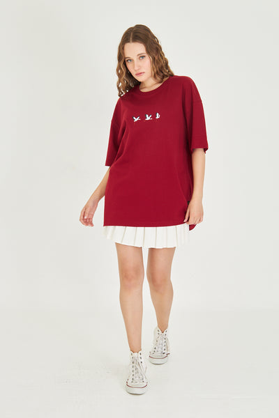 Minimal Tasarım Oversize Tişört