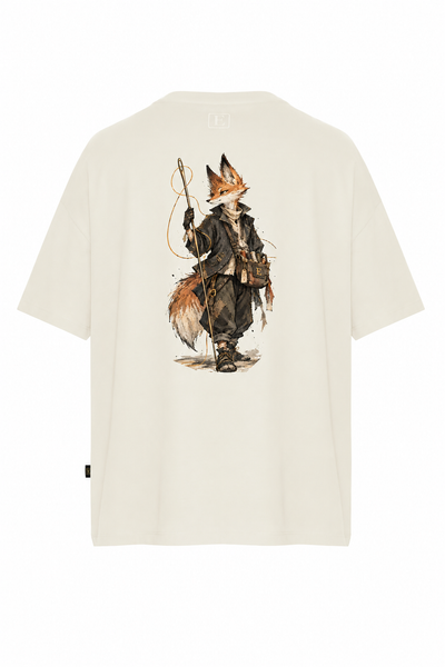 Gezgin Tilki Baskılı Unisex Tişört