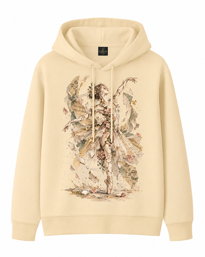 Balerin Kolaj Baskılı Kapüşonlu Sweatshirt
