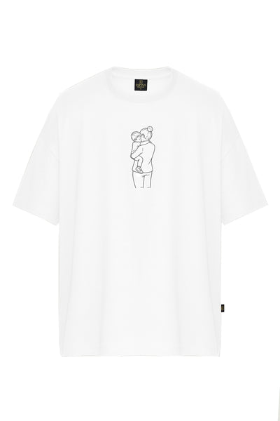 Anne Erkek Çocuk Baskılı Kısa Kollu Tişört