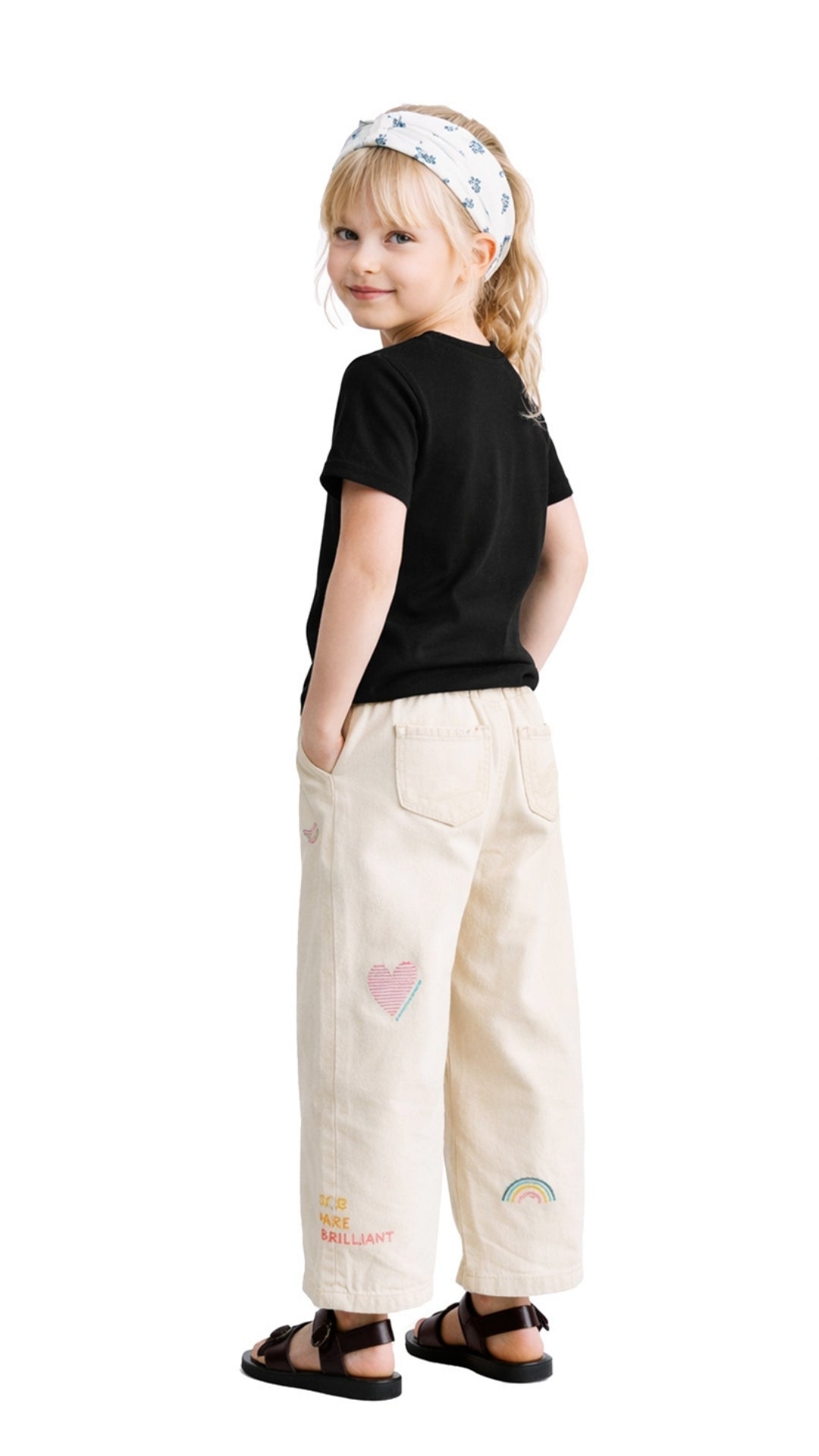 Kız Çocuk Bebek %100 Pamuk Basic Tişört 3'lü Set