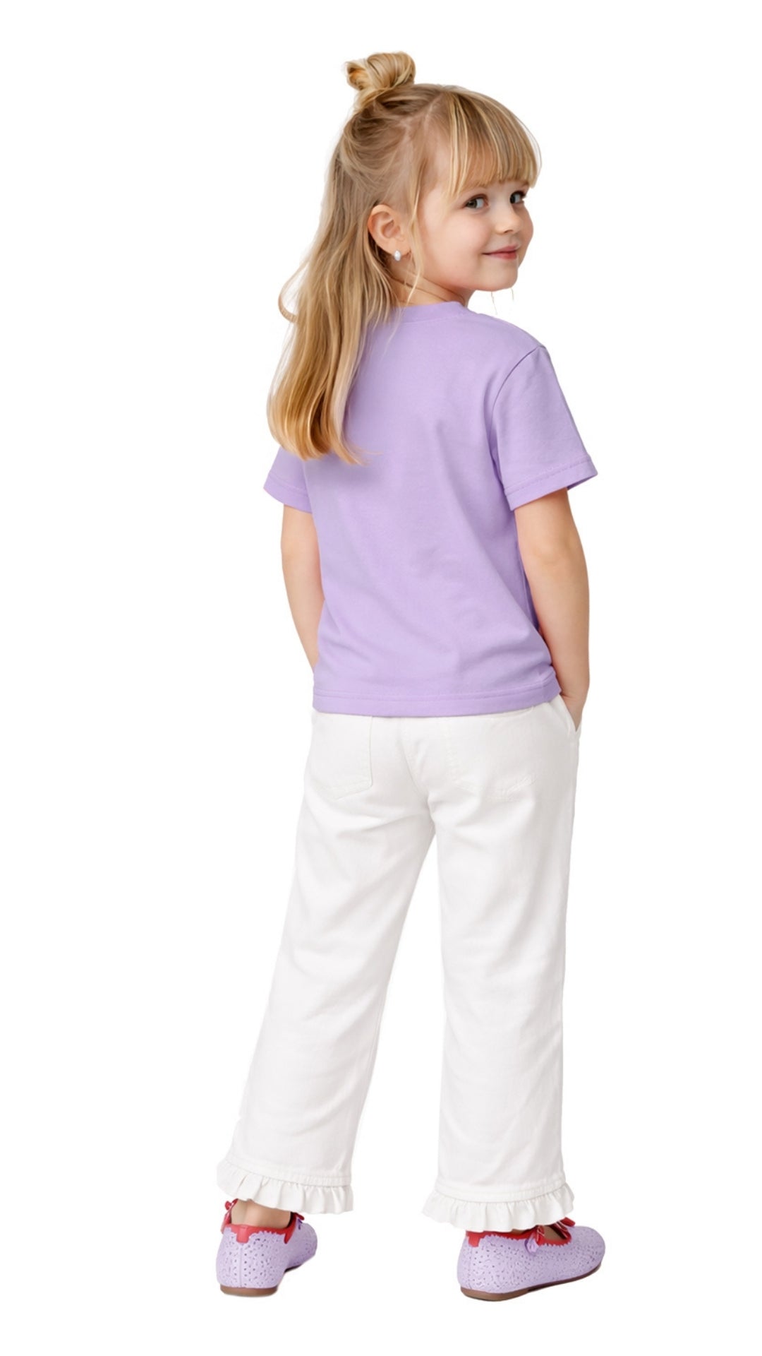 Kız Çocuk Bebek %100 Pamuk Basic Tişört 3'lü Set