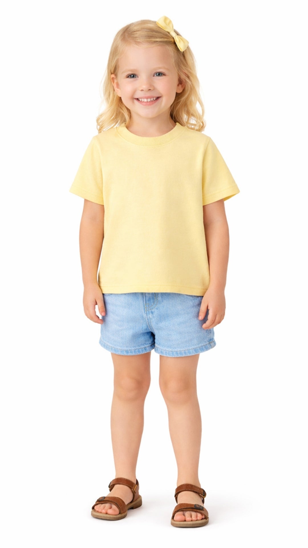 Kız Çocuk Bebek %100 Pamuk Basic Tişört 3'lü Set