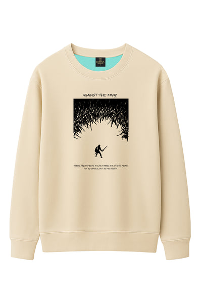 Regular Against The Many Baskılı Sweatshirt