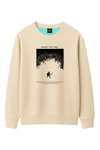 Regular Against The Many Baskılı Sweatshirt