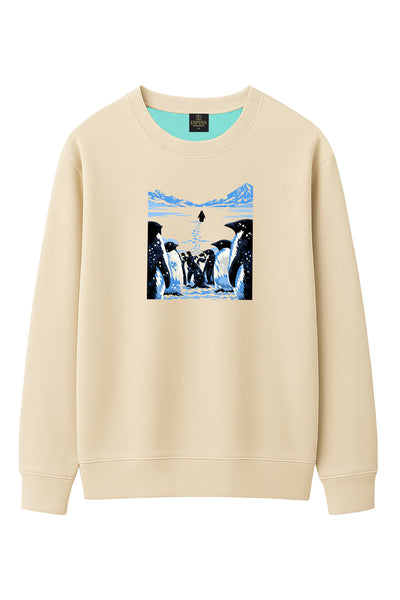 Penguen Baskılı Sweatshirt