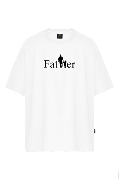 Oversize Father Kız Çocuklu Kısa Kollu Tişört