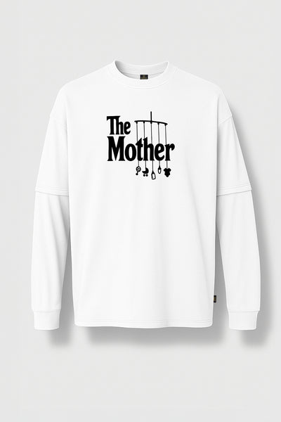 Long-sleeved oversized t-shirt with The Mother print.