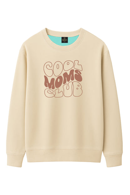 Regular Cool Moms Club Baskılı Sweatshirt
