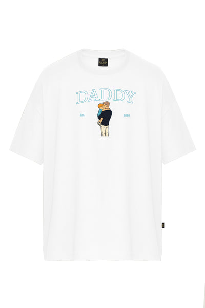Daddy Baskılı Baba Erkek Çocuk Kısa Kollu Tişört