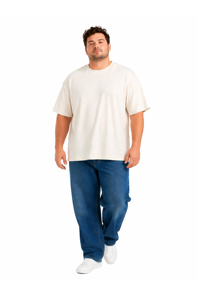 Erkek Basic Oversize Büyük Beden Kısa Kollu Tişört