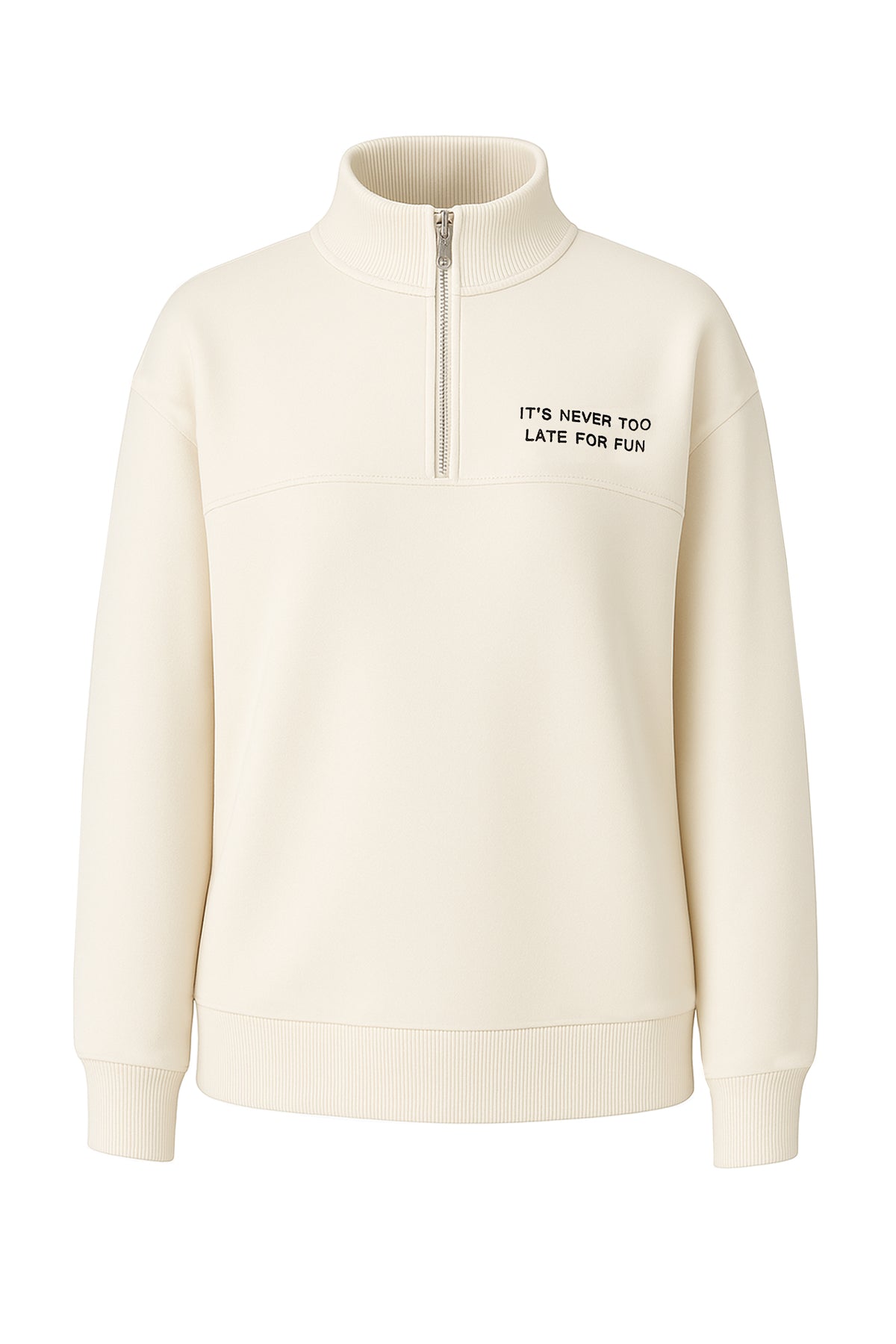 Kadın Oversize Slogan Baskılı Tunik Sweatshirt