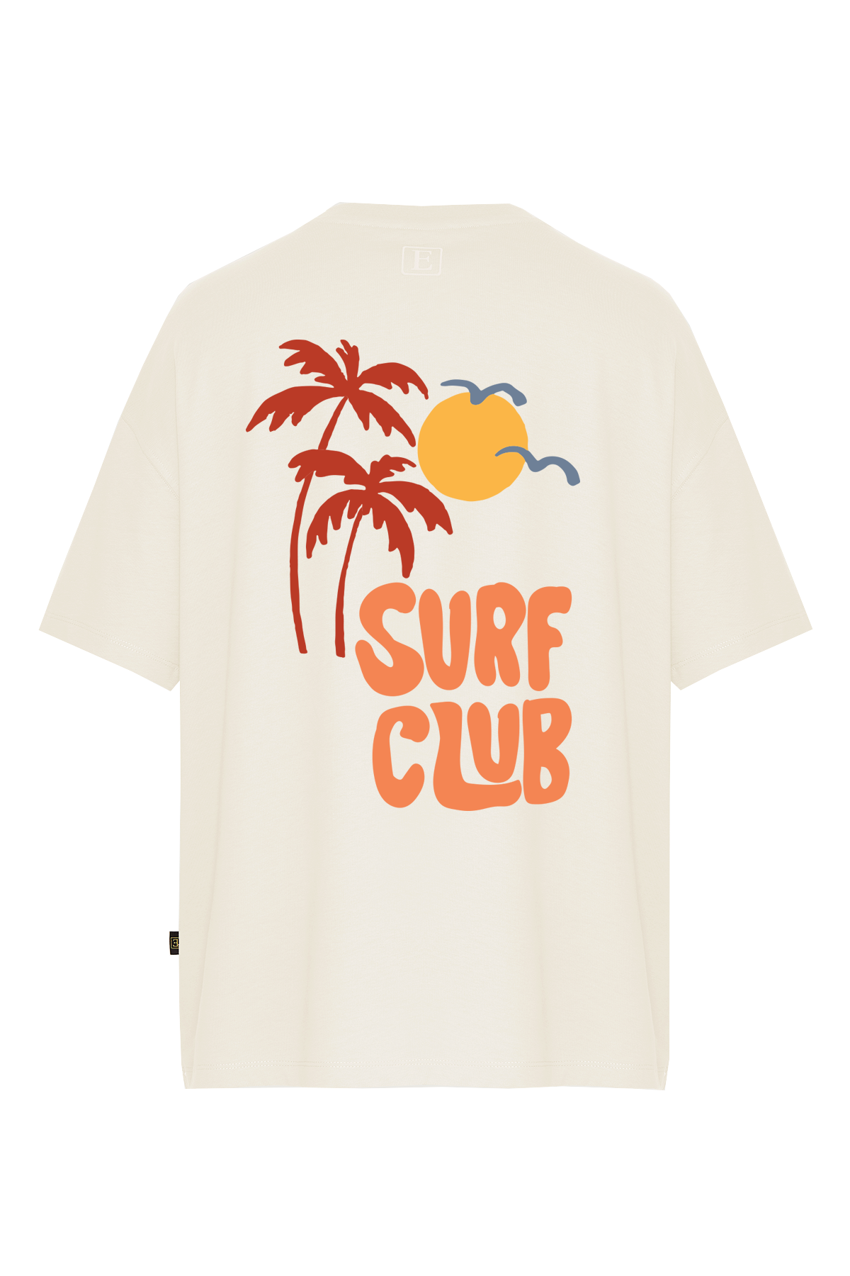 Surf Club Baskılı Oversize Kısa Kollu Tişört