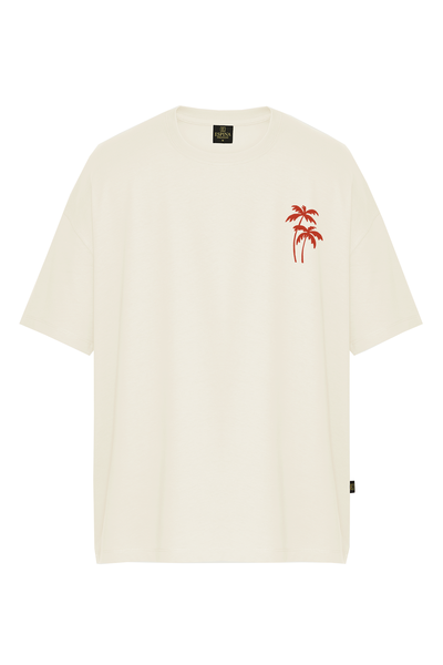 Surf Club Baskılı Oversize Kısa Kollu Tişört