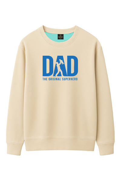 Regular Dad Super Hero Baskılı Sweatshirt