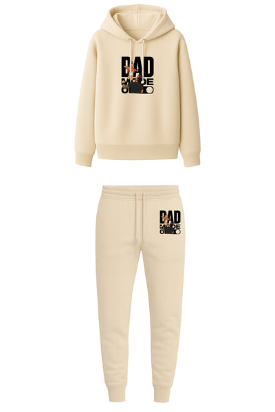 DAD MODE ON Baskılı Kapüşonlu Sweatshirt & Jogger Eşofman Takımı