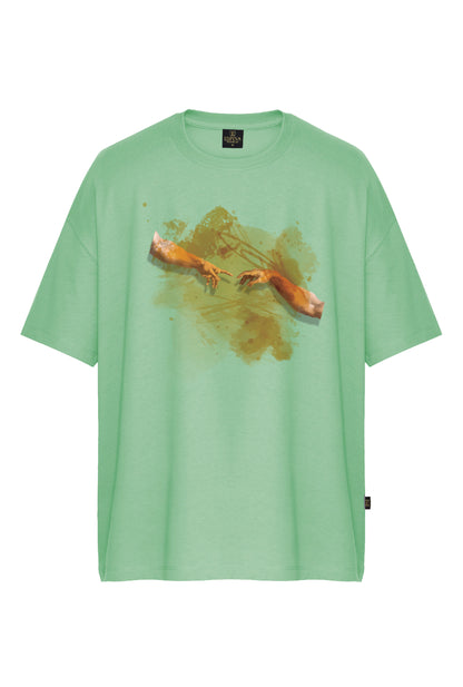 Oversize Touch Baskılı Unisex Tişört