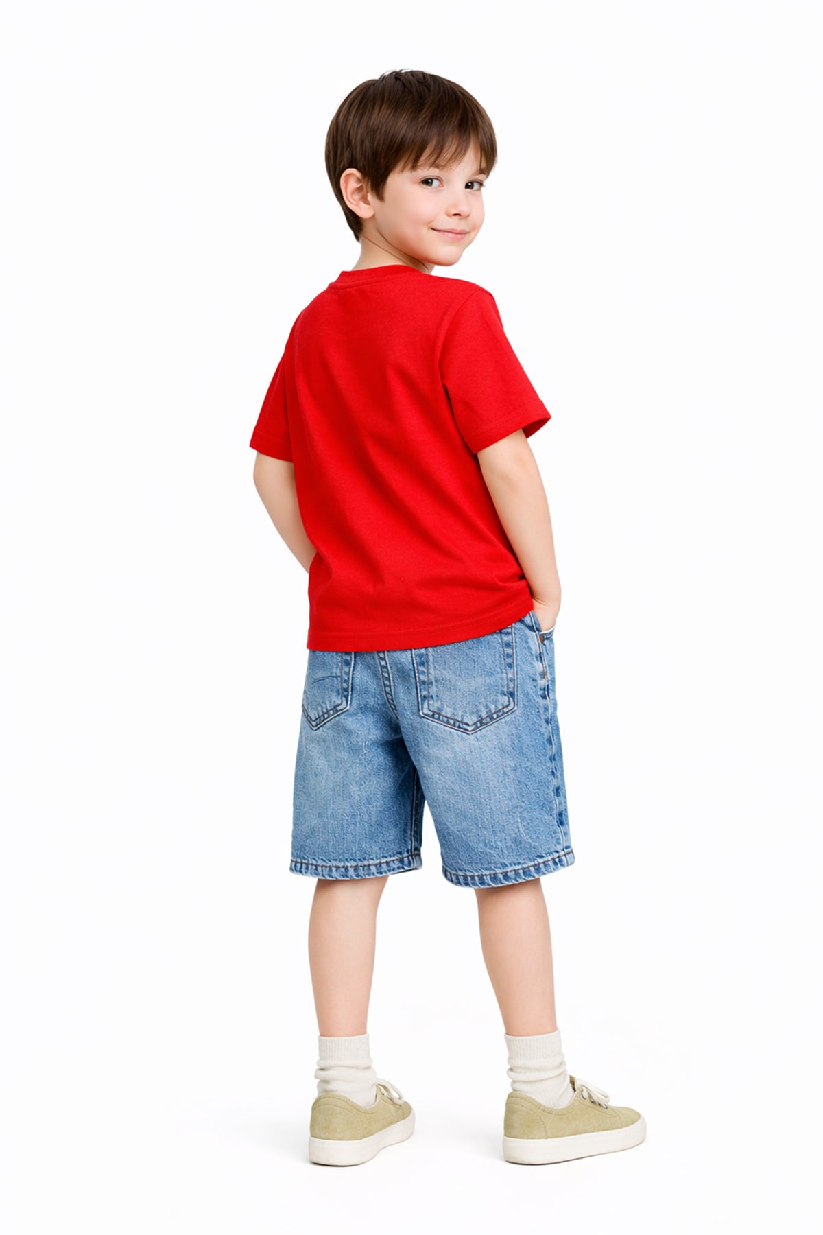Erkek Çocuk Bebek %100 Pamuk Basic Tişört