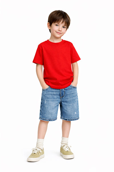 Erkek Çocuk Bebek %100 Pamuk Basic Tişört
