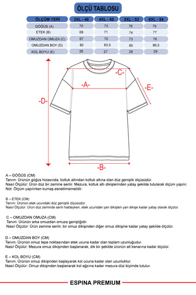 Erkek Basic Oversize Büyük Beden Kısa Kollu Tişört