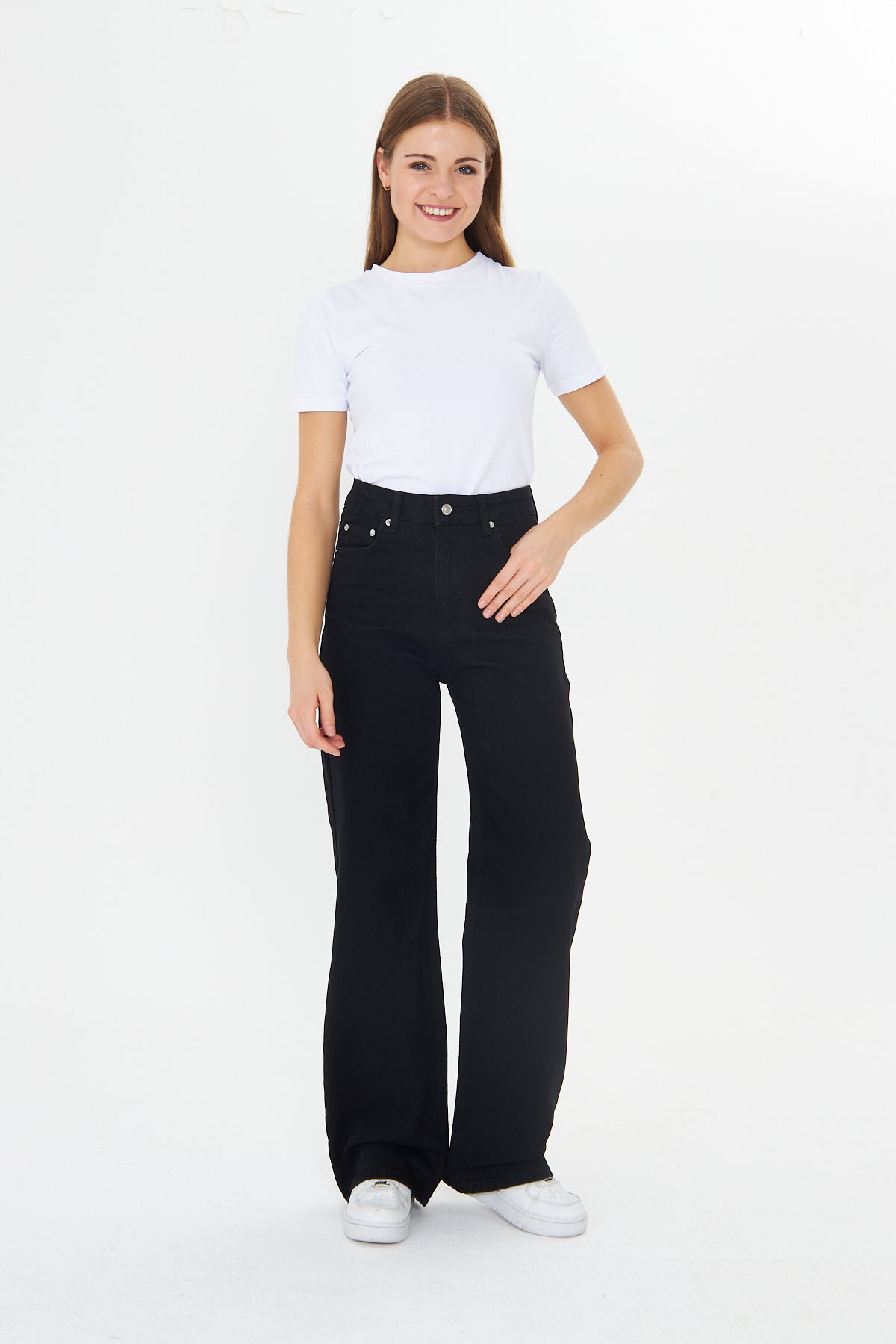 Yüksek Bel Wide Leg Jean 00039