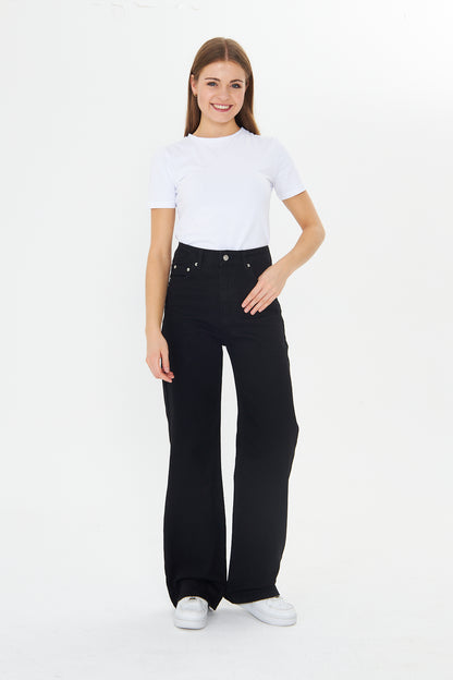 Yüksek Bel Wide Leg Jean 00039