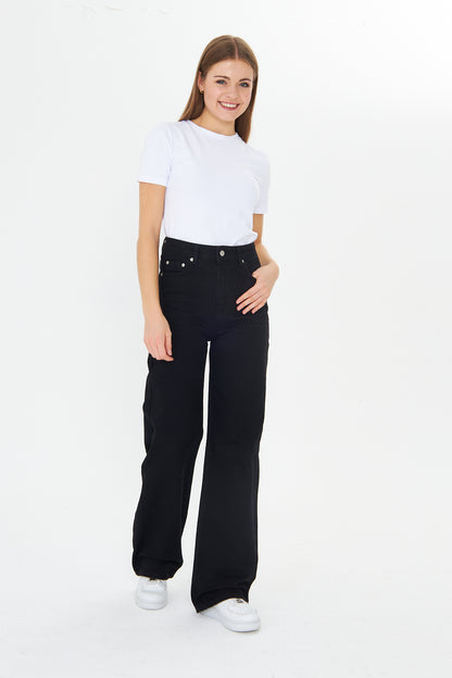 Yüksek Bel Wide Leg Jean 00039