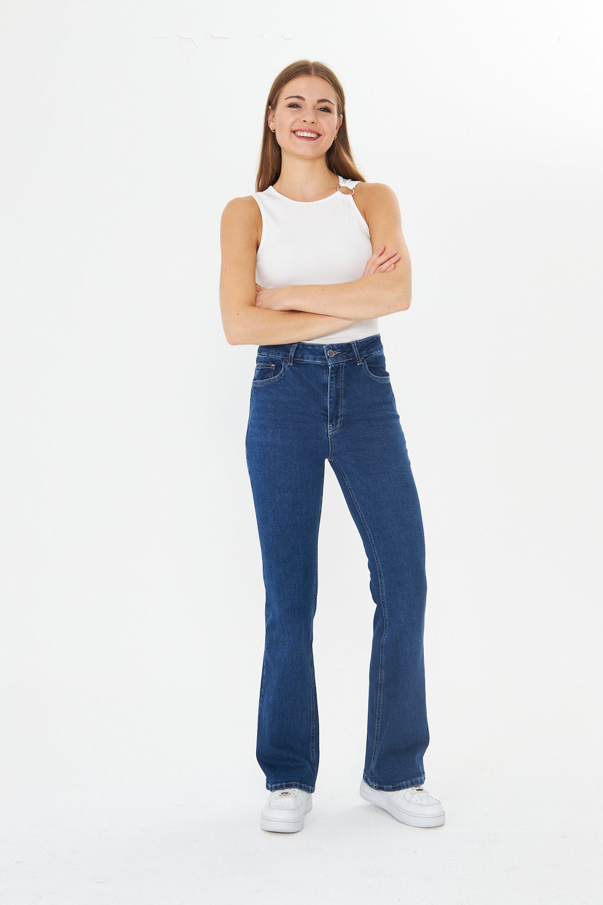 Yüksek Bel Bootcut Jean 00038