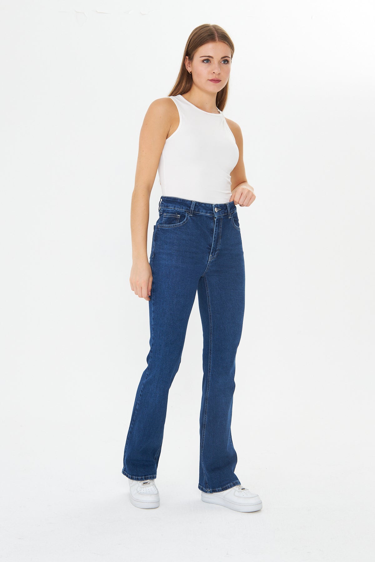 Yüksek Bel Bootcut Jean 00038