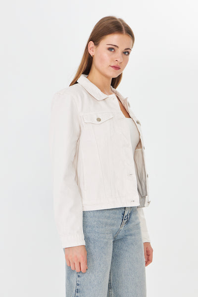 Kadın Beyaz Denim Ceket 00041