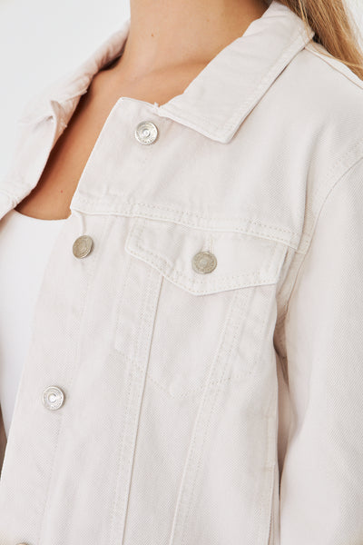 Kadın Beyaz Denim Ceket 00041