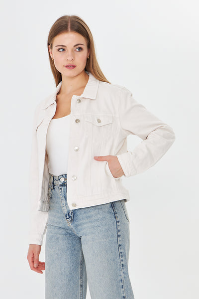 Kadın Beyaz Denim Ceket 00041