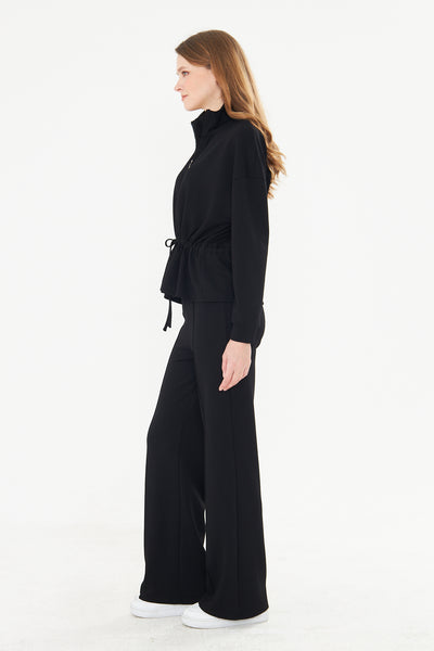 Kadın Double Face Interlok Relax Fit Hoodie & Jogger Set