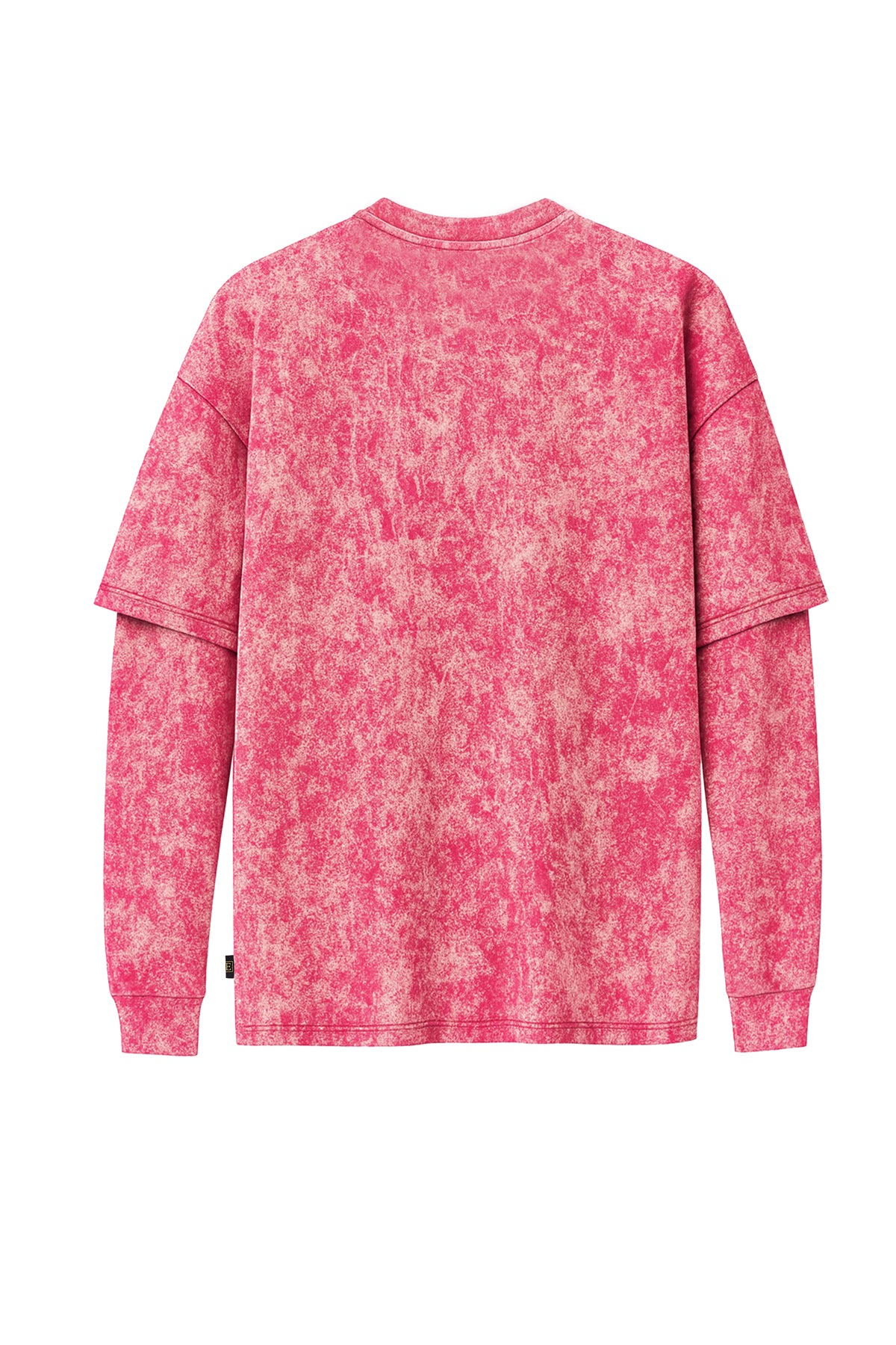 Çift Kollu Vintage Baskılı Oversize Tişört