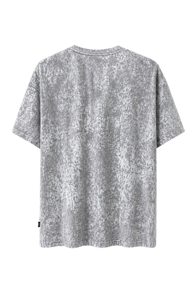 Batik Desenli Oversize Kısa Kollu Tişört