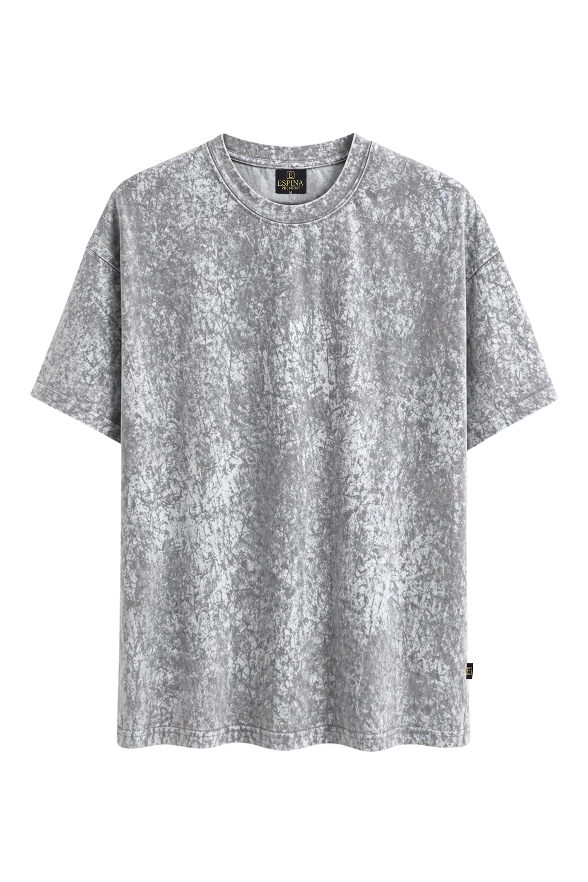 Batik Desenli Oversize Kısa Kollu Tişört