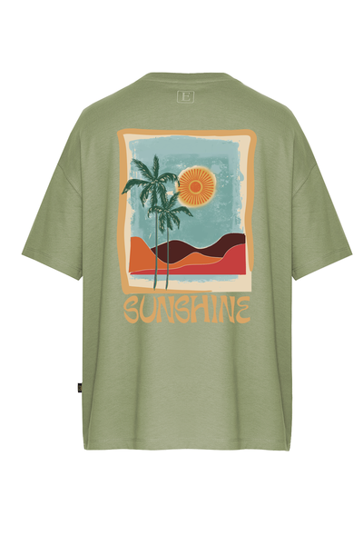 Sunshine Baskılı Oversize Kısa Kollu Tişört