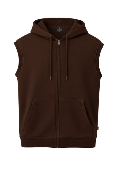 Erkek Kapüşonlu Fermuarlı Yelek