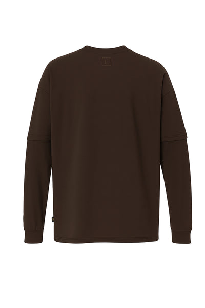 Unisex Çift Kollu Basic Oversize Tişört