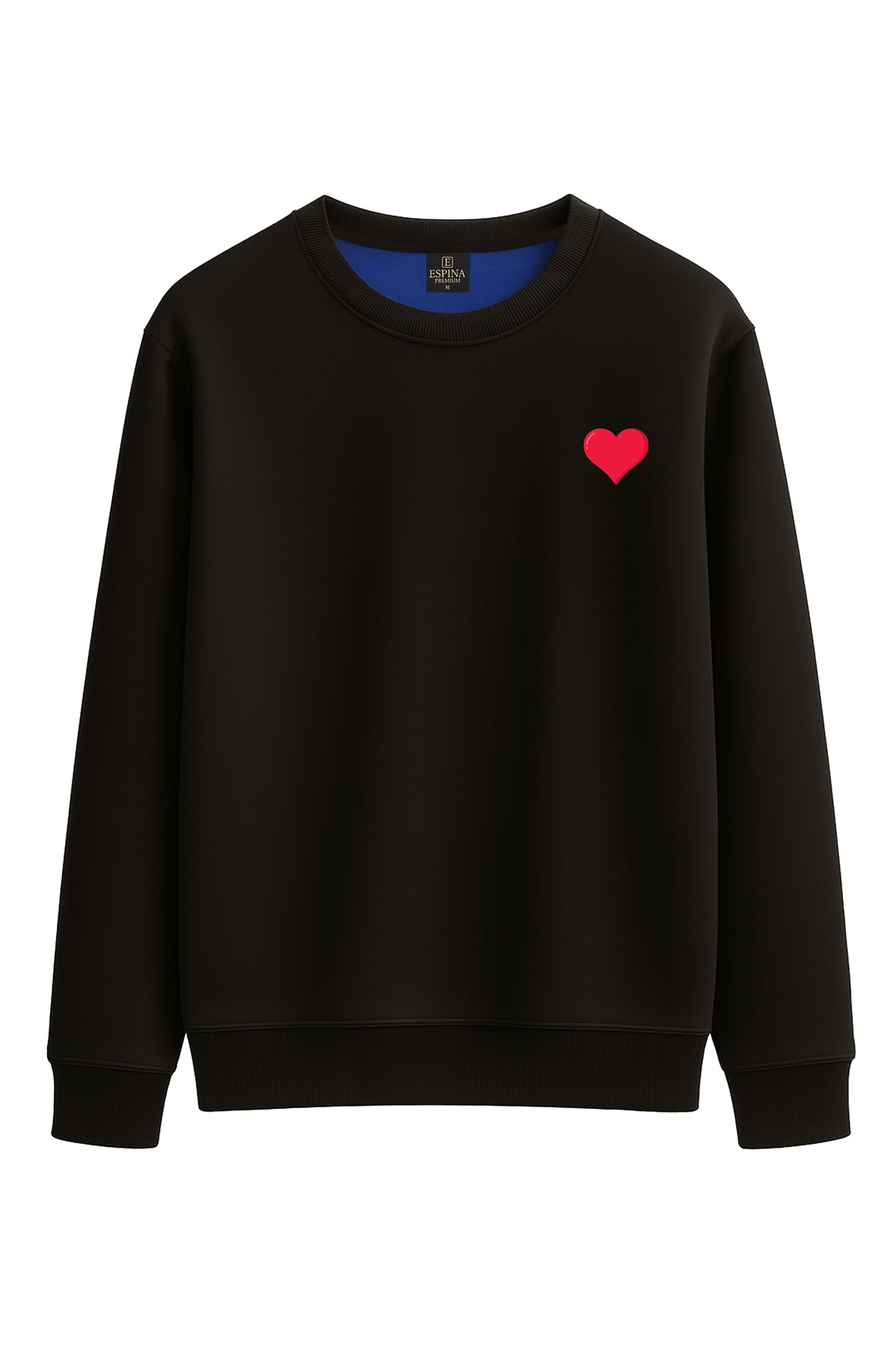 Regular Kalp Baskılı Sweatshirt