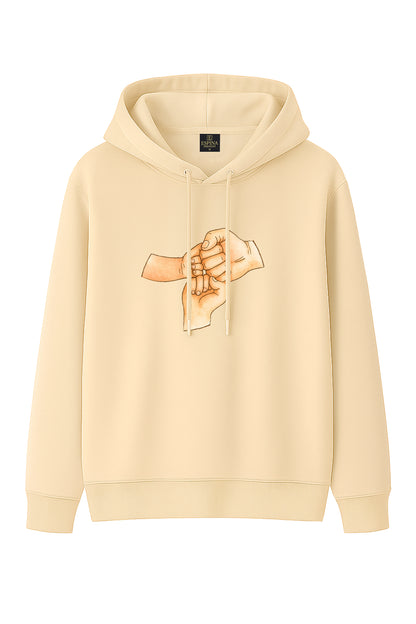 Aile Baskılı Kapüşonlu Sweatshirt