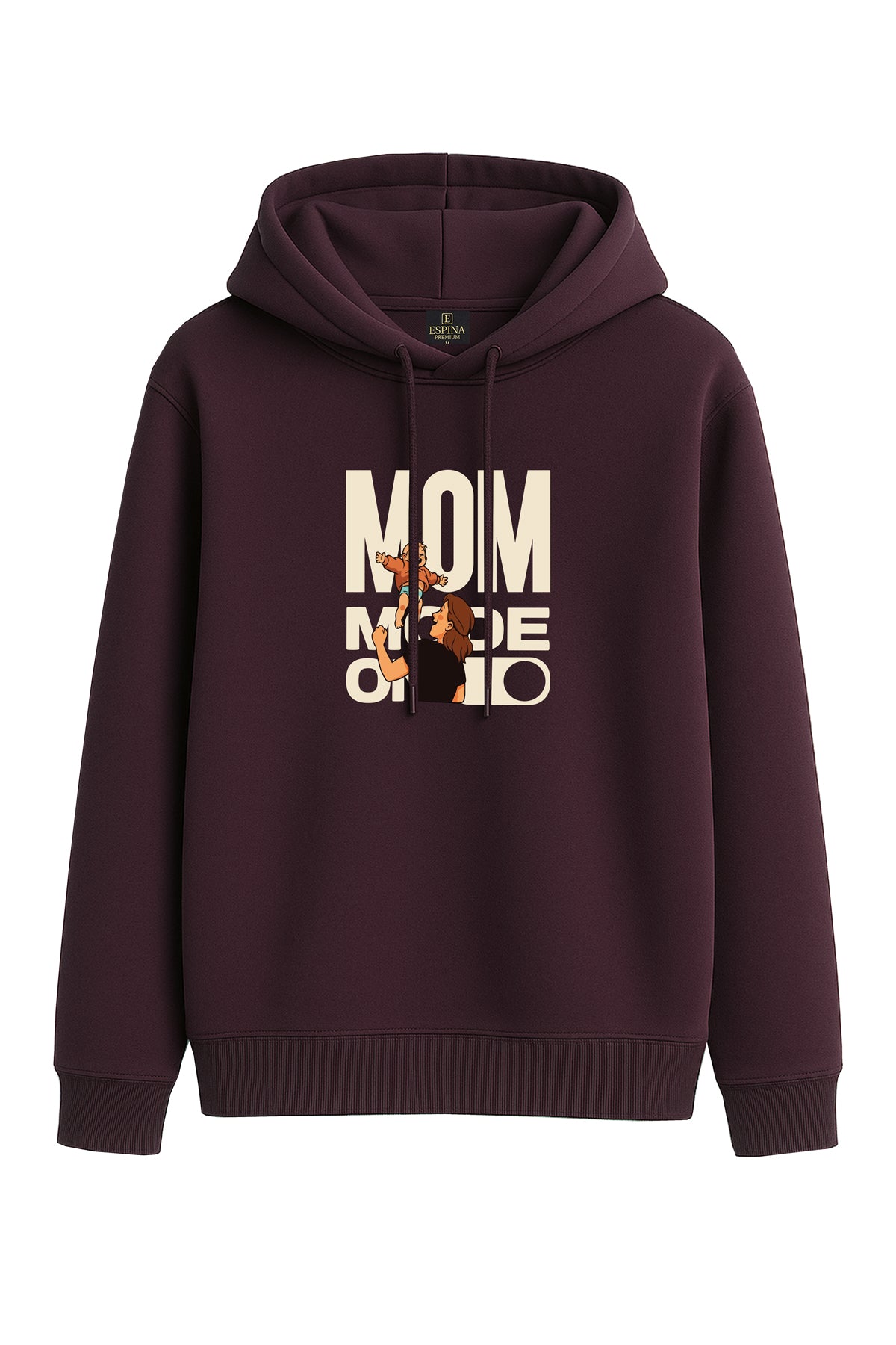 Kapüşonlu Mom Mode On Baskılı Sweatshirt